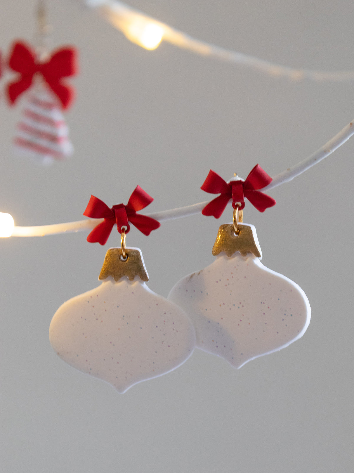 Handmade Christmas Ornament Earrings