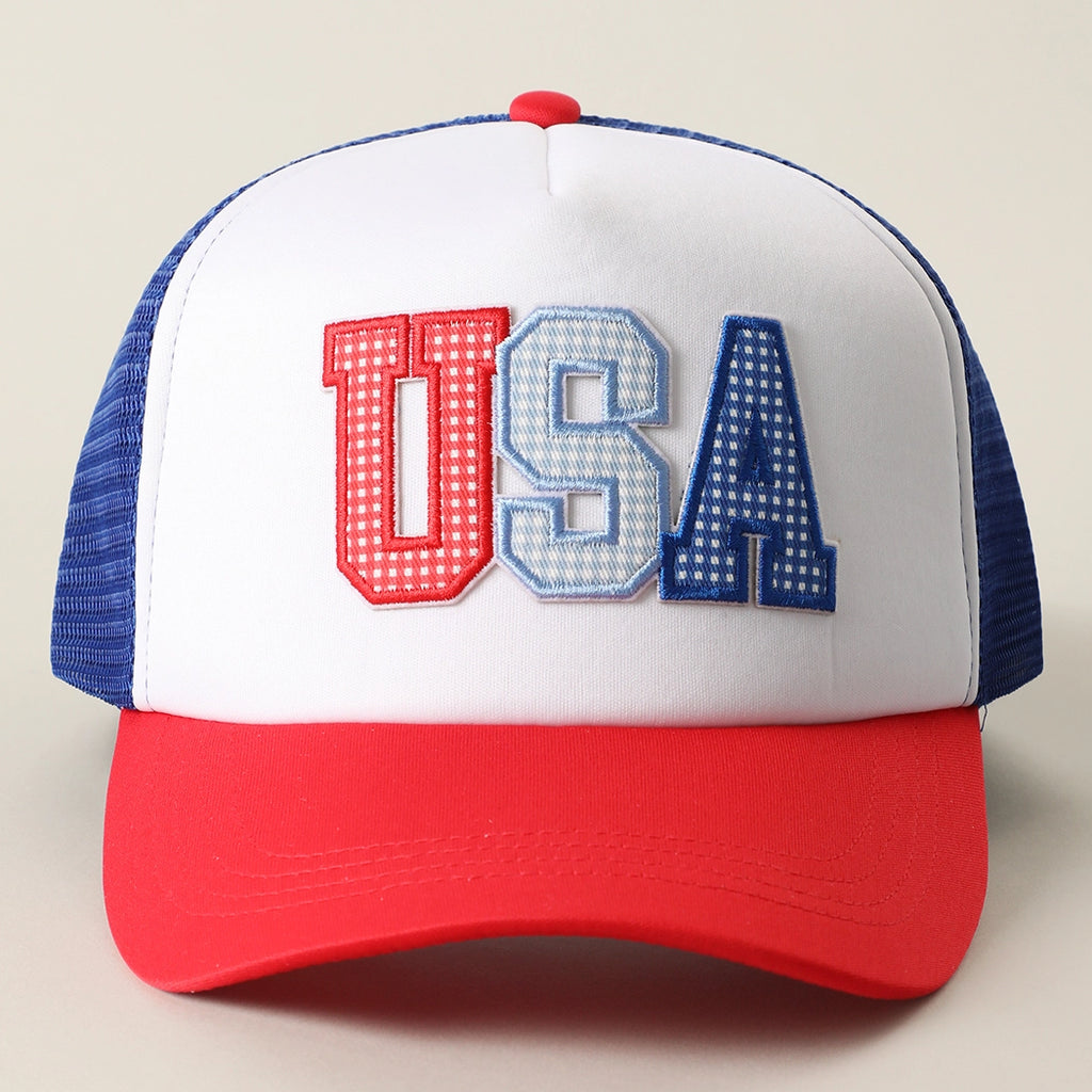 USA Patchwork Trucker hat